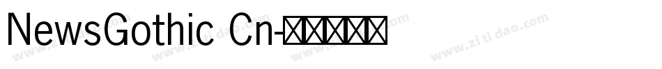 NewsGothic Cn字体转换